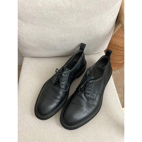 LANVIN Lace Up And Monkstrap Leather Black oxford loafers size 12 - Picture 1 of 16